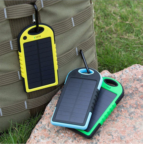 Waterproof Solar Power Bank 5000mAh - Portable Charger