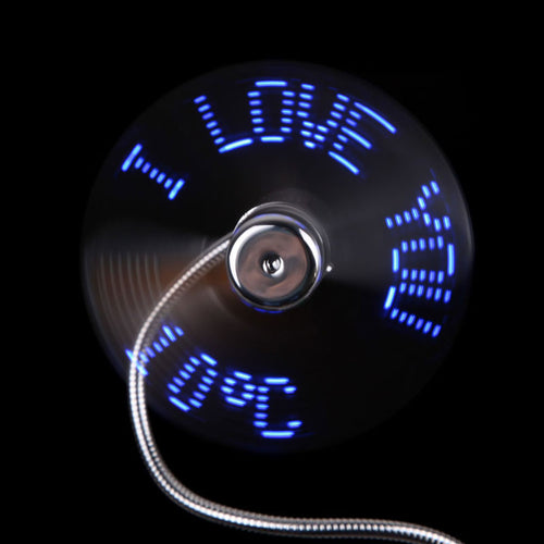 Flexible LED USB Fan with Real time Temperature Display