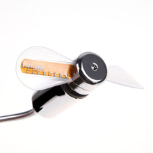 Flexible LED USB Fan with Real time Temperature Display